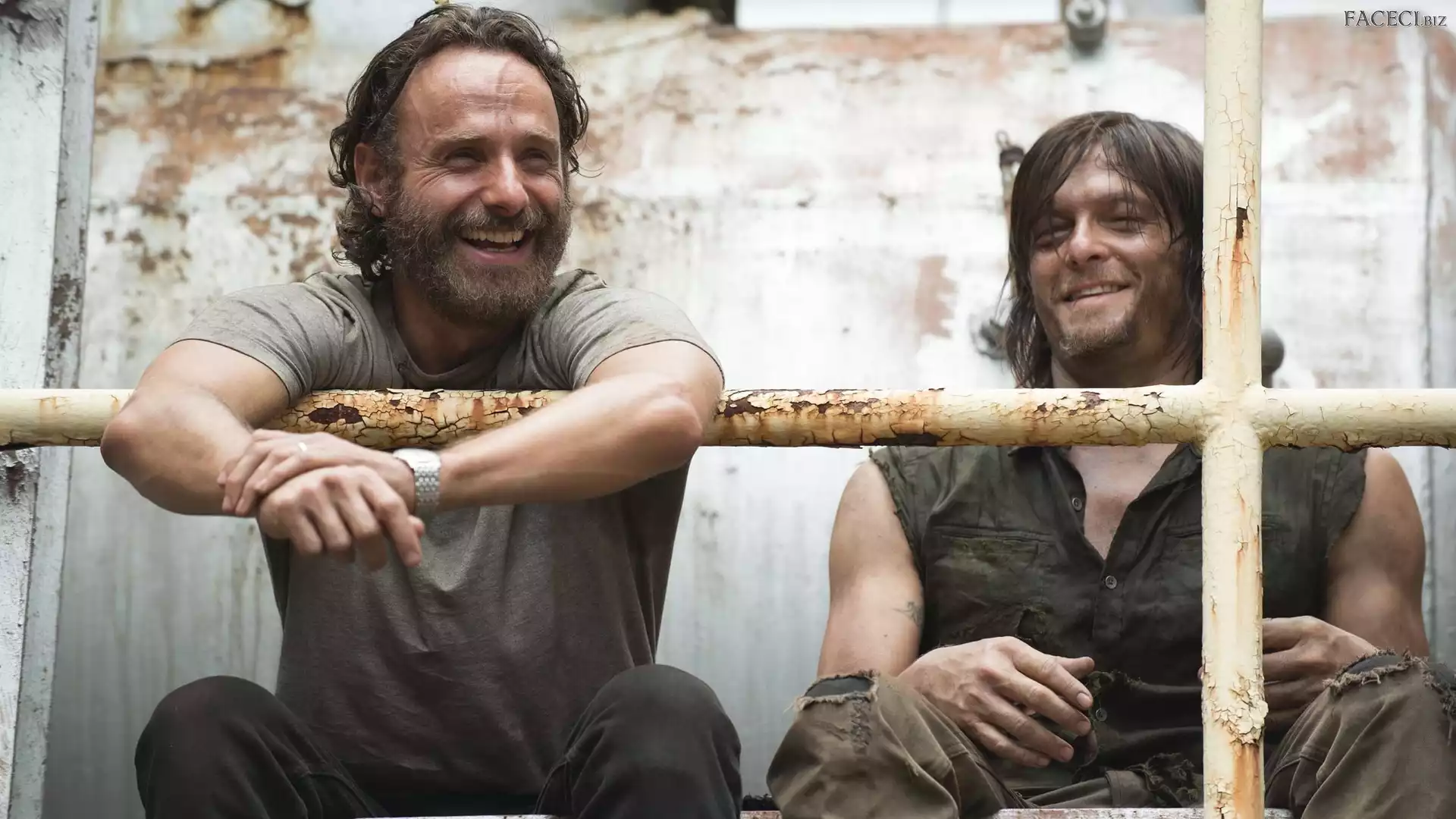 Norman Reedus, Rick Grimes, Serial, Andrew Lincoln, Aktorzy, The Walking Dead, Żywe trupy, Daryl Dixon